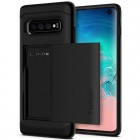 Samsung Galaxy S10 (G973) „Spigen“ Slim Armor CS melns silikons apvalks