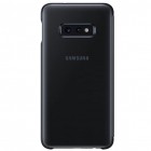 Samsung Galaxy S10e (G970) oficiāls Clear View Standing Cover atvērams melns ādas maciņš