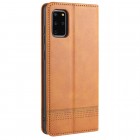 Samsung Galaxy S20 (G980) „AZNS“ Retro ādas atvēramais brūns maciņš (maks)