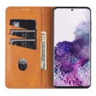Samsung Galaxy S20 (G980) „AZNS“ Retro ādas atvēramais brūns maciņš (maks)