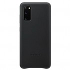 Samsung Galaxy S20 (G980) Leather Cover melns ādas apvalks