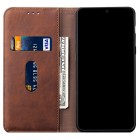 Samsung Galaxy S20+ Plus (G985) Deluxe ādas atvēramais tumši brūns maciņš (maks)