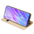 Samsung Galaxy S20+ Plus (G985) Dux Ducis Skin sērijas zelta atvērams maciņš, maks