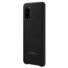 Samsung Galaxy S20+ (G985, G986) „Samsung“ Silicone Cover cieta silikona TPU melns apvalks