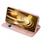 Samsung Galaxy S21 (G991B) Dux Ducis Skin sērijas rozs ādas atvērams maciņš