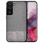 Samsung Galaxy S21 FE (Fan Edition) 5G „Bi-Color“ Splicing pelēks ādas apvalks