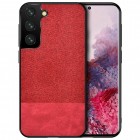 Samsung Galaxy S21+ (G996B) „Bi-Color“ Splicing sarkans ādas apvalks