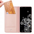 Samsung Galaxy S21+ (G996B) Dux Ducis Skin sērijas rozs ādas atvērams maciņš