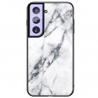 Samsung Galaxy S21+ (G996B) „Marble“ cieta silikona (TPU) balts apvalks