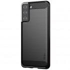 Samsung Galaxy S21 (G991B) „Mofi“ cieta silikona (TPU) melns apvalks