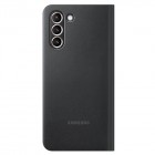 Samsung Galaxy S21 (G991B) oficiāls Smart Led View Cover atvērams melns maciņš (maks)