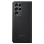 Samsung Galaxy S21 Ultra (G998B) oficiāls Smart Led View Cover atvērams melns maciņš (maks)
