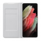 Samsung Galaxy S21 Ultra (G998B) oficiāls Smart Led View Cover atvērams gaiši pelēks maciņš (maks)
