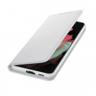 Samsung Galaxy S21 Ultra (G998B) oficiāls Smart Led View Cover atvērams gaiši pelēks maciņš (maks)