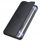 Samsung Galaxy S22+ 5G (SM-S906X) Dux Ducis Skin X sērijas melns ādas atvērams maciņš