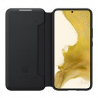 Samsung Galaxy S22+ 5G (SM-S906X) oficiāls Smart Led View Cover (EF-NS906) atvērams melns maciņš (maks)