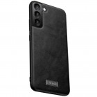 „Sulada“ Leather Samsung Galaxy S22+ 5G (SM-S906X) melns ādas apvalks