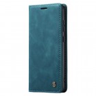 Samsung Galaxy S23 FE (Fan Edition) CaseMe Retro solīds atvēramais ādas zaļš maciņš - maks