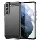 Samsung Galaxy S23+ (SM-S916) „Carbon“ cieta silikona (TPU) melns apvalks