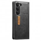Samsung Galaxy S23+ (SM-S916) „Lc.Imeeke“ melns ādas atvērams maciņš