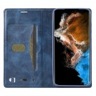 Samsung Galaxy S23+ (SM-S916) „Lc.Imeeke“ zils ādas atvērams maciņš
