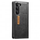 „Lc.Imeeke“ Samsung Galaxy S23 (SM-S911) juodas odinis atverčiamas dėklas