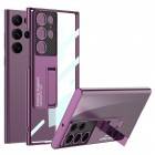 Samsung Galaxy S23 Ultra (SM-S918) GKK Kickstand dzidrs plastika apvalks - violets