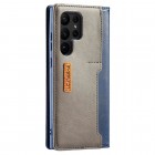 Samsung Galaxy S23 Ultra (SM-S918) „Lc.Imeeke“ zils ādas atvērams maciņš