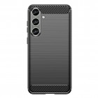 Samsung Galaxy S24+ (SM-S926) „Carbon“ cieta silikona (TPU) melns apvalks