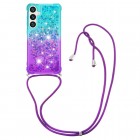 Samsung Galaxy S24 (SM-S921) „Strap“ Shine cieta silikona (TPU) piparmētru violeta apvalks