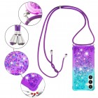 Samsung Galaxy S24 (SM-S921) „Strap“ Shine cieta silikona (TPU) piparmētru violeta apvalks
