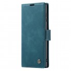 Samsung Galaxy S24 Ultra (SM-S928) CaseMe Retro solīds atvēramais ādas zaļš maciņš - maks