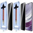 Samsung Galaxy S25+ (S24+) "Leyong" Tempered Glass privātuma uzlabota aizsardzība melns pilna pārklājuma ekrāna aizsargstikls