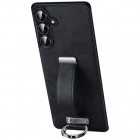 "SULADA" Leather Kickstand Samsung Galaxy S25+ melns ādas apvalks