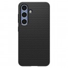 Samsung Galaxy S25 "Spigen" Liquid Air melns cieta silikona apvalks