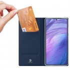 Samsung Galaxy S25 Ultra „Dux Ducis“ Skin sērijas tumši zils ādas atvērams maciņš