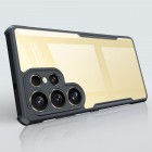 Samsung Galaxy S25 Ultra "XUNDD" dzidrs apmales melnā krāsā cieta silikona (TPU) akrils apvalks