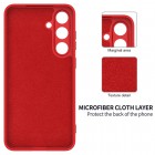 Samsung Galaxy S25+ "Shell" cieta silikona (TPU) apvalks - sarkans
