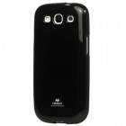 Samsung Galaxy S3 i9300 Mercury melns cieta silikona (TPU) futrālis