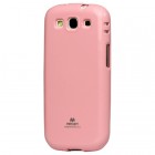 Samsung Galaxy S3 i9300 Mercury gaiši rozs cieta silikona (TPU) futrālis