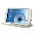 Samsung Galaxy S3 View Window atvēramais balts maciņš