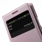 Samsung Galaxy S3 gaiši rozs atvēramais Smart Window ādas maciņš