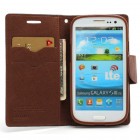 „Mercury“ Fancy Samsung Galaxy S3 (I9300) melns ādas maciņš