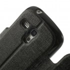 „Meilate“ atvēramais melns Samsung Galaxy S3 Mini maciņš