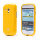 Samsung Galaxy S3 mini i8190 Mercury dzeltens cieta silikona (TPU) futrālis