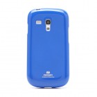 Samsung Galaxy S3 mini i8190 Mercury tumši zils cieta silikona (TPU) futrālis