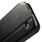 Samsung Galaxy S4 mini i9195 S View atvēramais melns ādas futrālis