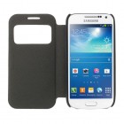 Samsung Galaxy S4 mini i9195 S View atvēramais melns ādas futrālis