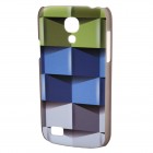 „Bullet“ Samsung Galaxy S4 mini i9195 cieta silikona futrālis - Cubes (Kubi)