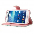 Atvēramais Samsung Galaxy S4 Mini rožu krāsains maciņš - piparmētru